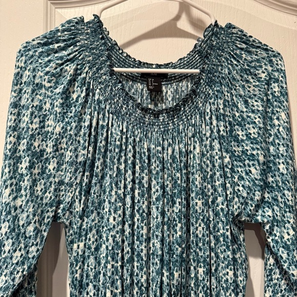 H&M Blue Patterned Mini Dress Size 6 - Picture 5 of 6